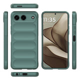Tecno Spark 40 5G Kılıf Esnek TPU Oyuklu Arka Yüzey Tasarımlı Etnik Silikon Kapak Koyu Yeşil