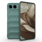 Tecno Spark 40 5G Kılıf Esnek TPU Oyuklu Arka Yüzey Tasarımlı Etnik Silikon Kapak Koyu Yeşil