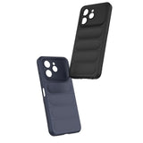 Tecno Spark 40 Kılıf Esnek TPU Oyuklu Arka Yüzey Tasarımlı Zore Etnik Silikon Kapak Lacivert