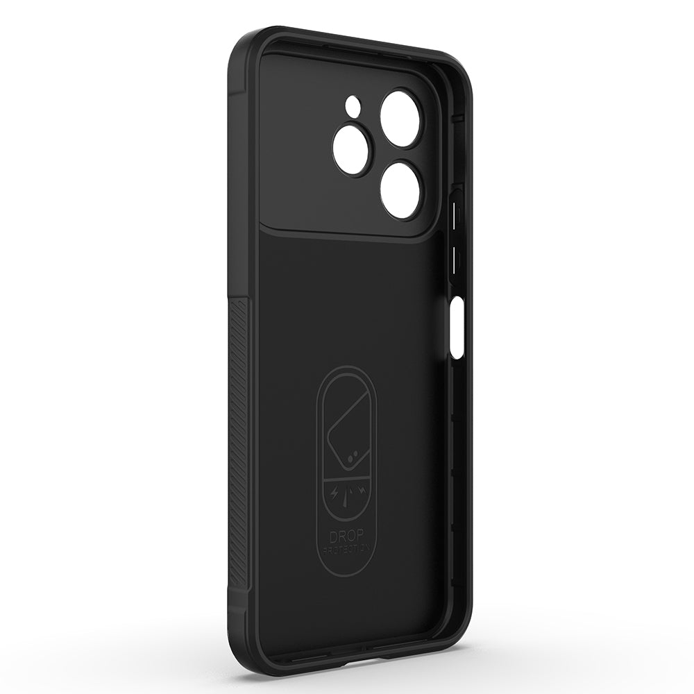 Tecno Spark 40 Kılıf Esnek TPU Oyuklu Arka Yüzey Tasarımlı Zore Etnik Silikon Kapak Lacivert