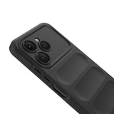 Tecno Spark 40 Kılıf Esnek TPU Oyuklu Arka Yüzey Tasarımlı Zore Etnik Silikon Kapak Lacivert