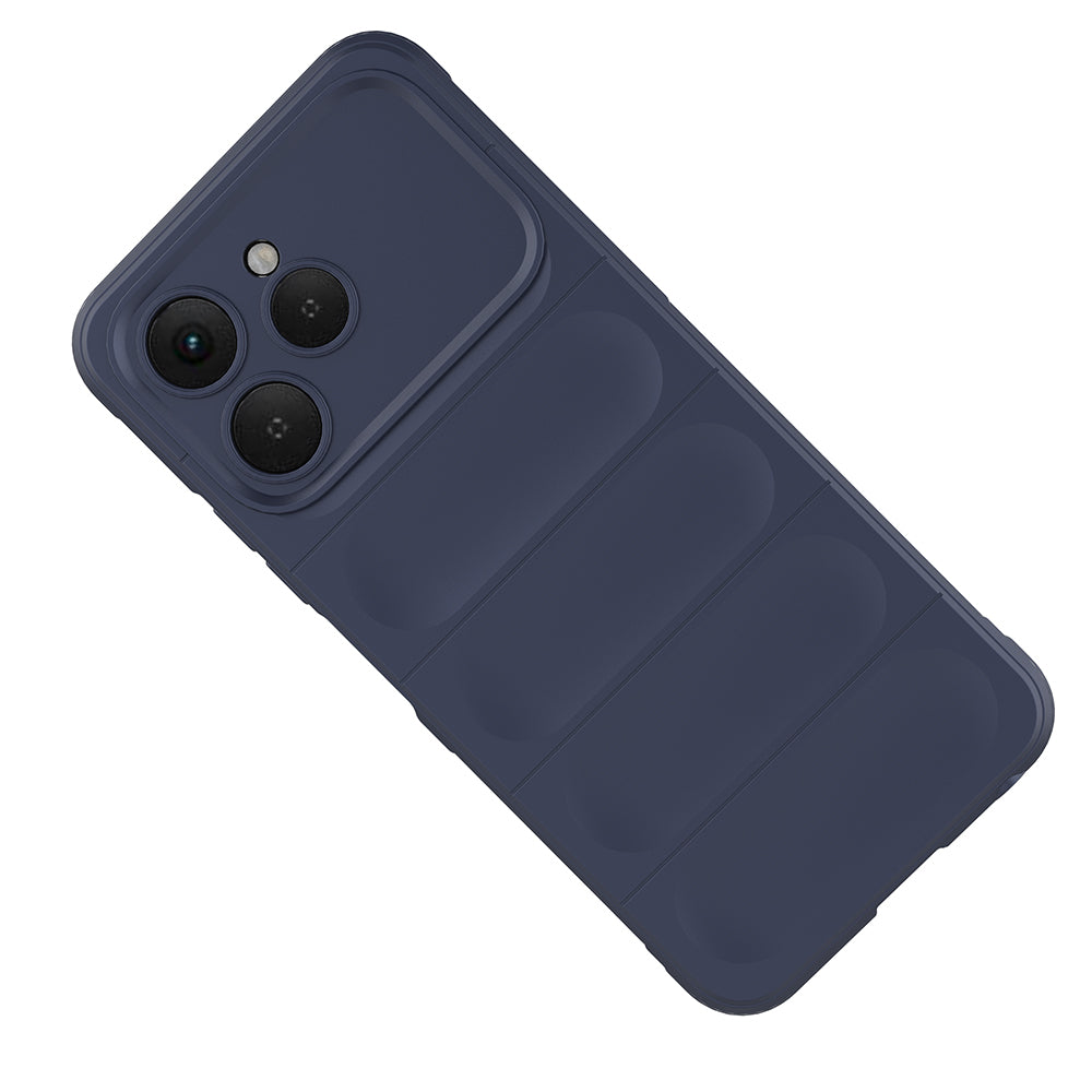 Tecno Spark 40 Kılıf Esnek TPU Oyuklu Arka Yüzey Tasarımlı Zore Etnik Silikon Kapak Koyu Yeşil