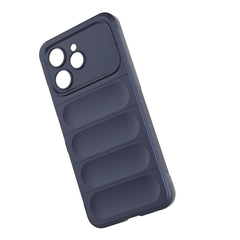 Tecno Spark 40 Kılıf Esnek TPU Oyuklu Arka Yüzey Tasarımlı Zore Etnik Silikon Kapak Koyu Yeşil