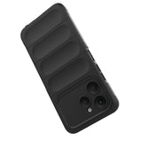 Tecno Spark 40 Kılıf Esnek TPU Oyuklu Arka Yüzey Tasarımlı Zore Etnik Silikon Kapak Lacivert