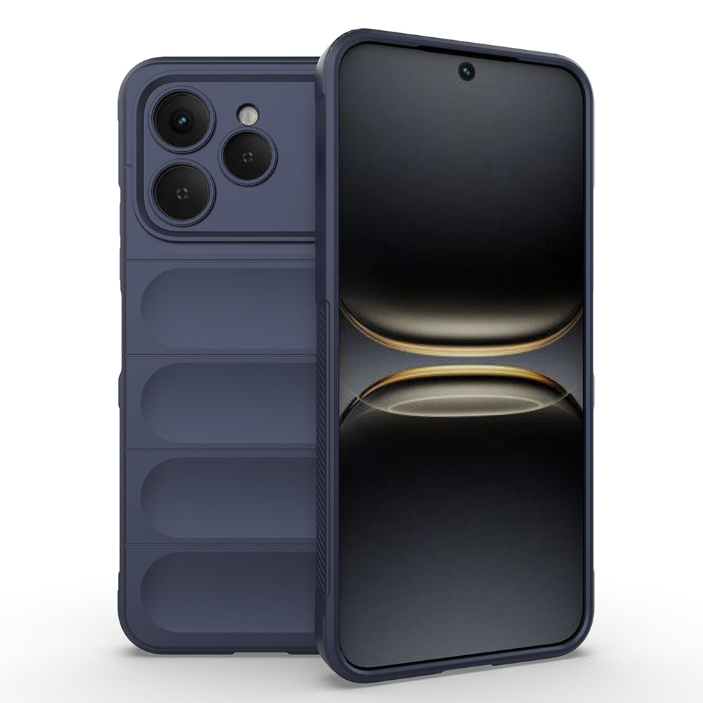 Tecno Spark 40 Kılıf Esnek TPU Oyuklu Arka Yüzey Tasarımlı Zore Etnik Silikon Kapak Koyu Yeşil