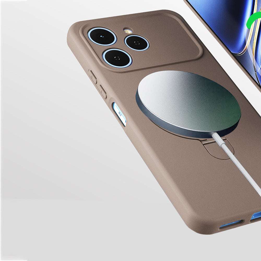 Tecno Spark 40 Kılıf M-safe Şarj Özellikli Standlı Samara Kapak Pembe
