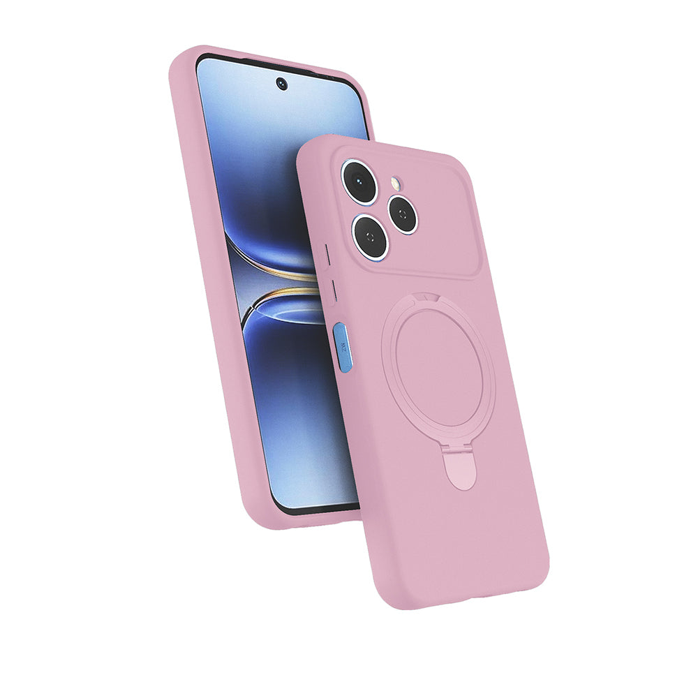 Tecno Spark 40 Kılıf M-safe Şarj Özellikli Standlı Samara Kapak Pembe