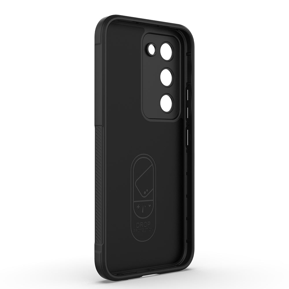 Tecno Spark 40 Pro Kılıf Esnek TPU Oyuklu Arka Yüzey Tasarımlı Zore Etnik Silikon Kapak Lacivert