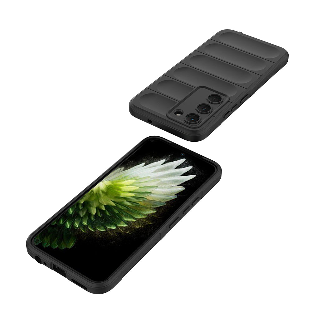 Tecno Spark 40 Pro Kılıf Esnek TPU Oyuklu Arka Yüzey Tasarımlı Zore Etnik Silikon Kapak Siyah