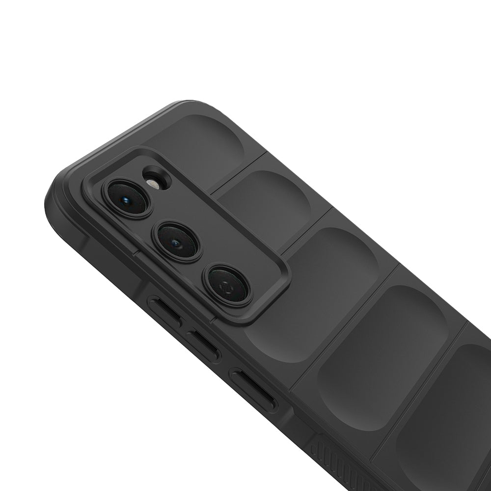 Tecno Spark 40 Pro Kılıf Esnek TPU Oyuklu Arka Yüzey Tasarımlı Zore Etnik Silikon Kapak Lacivert