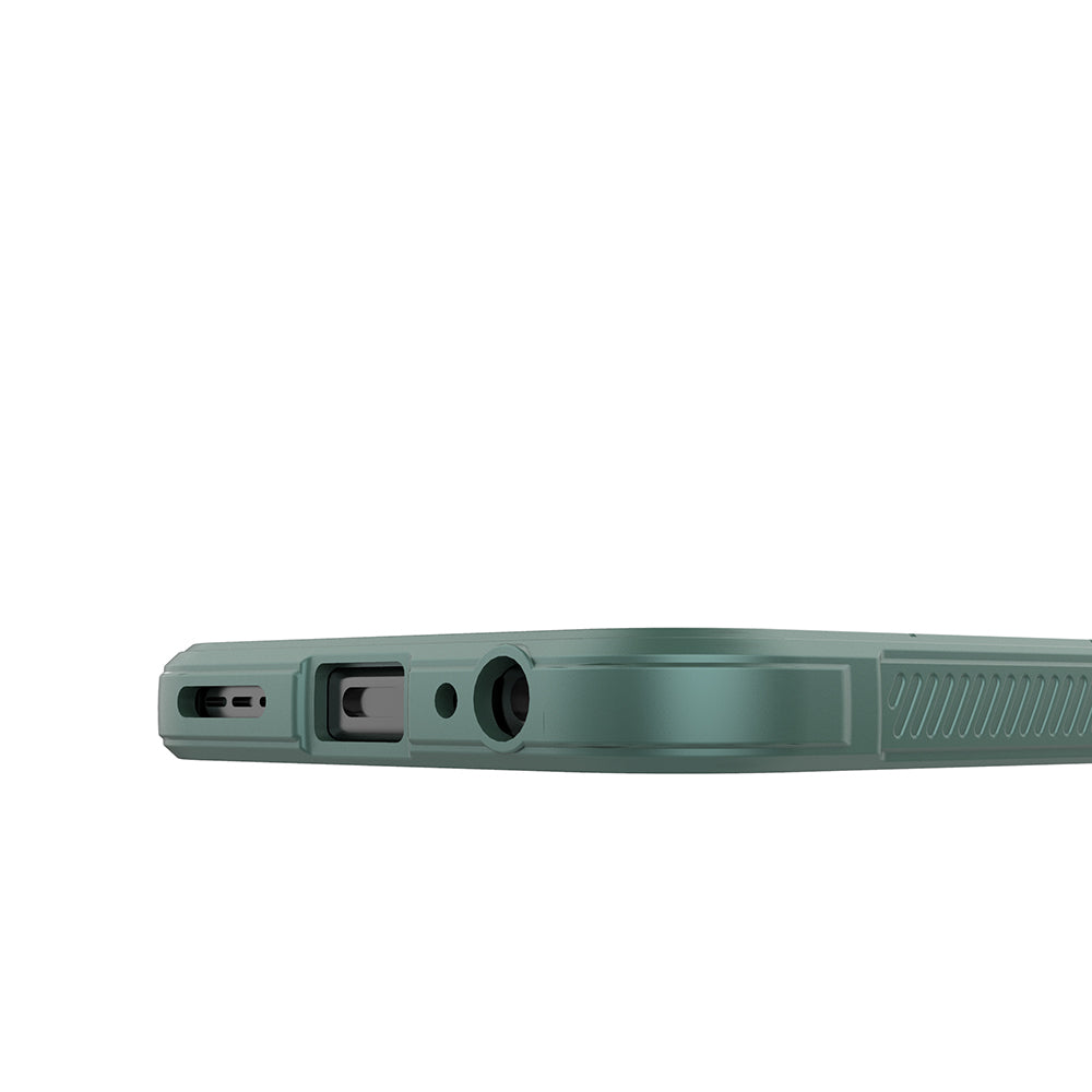 Tecno Spark 40 Pro Kılıf Esnek TPU Oyuklu Arka Yüzey Tasarımlı Zore Etnik Silikon Kapak Koyu Yeşil
