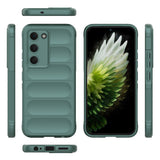 Tecno Spark 40 Pro Kılıf Esnek TPU Oyuklu Arka Yüzey Tasarımlı Zore Etnik Silikon Kapak Koyu Yeşil