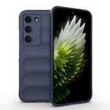Tecno Spark 40 Pro Kılıf Esnek TPU Oyuklu Arka Yüzey Tasarımlı Zore Etnik Silikon Kapak Lacivert