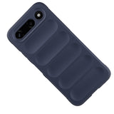 Tecno Spark 50 5G Kılıf Esnek TPU Oyuklu Arka Yüzey Tasarımlı Zore Etnik Silikon Kapak Lacivert