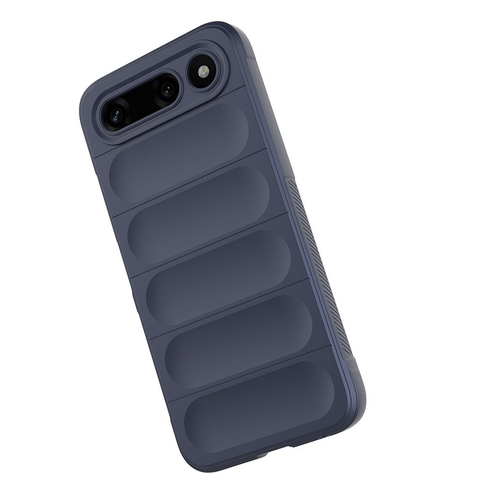 Tecno Spark 50 5G Kılıf Esnek TPU Oyuklu Arka Yüzey Tasarımlı Zore Etnik Silikon Kapak Lacivert