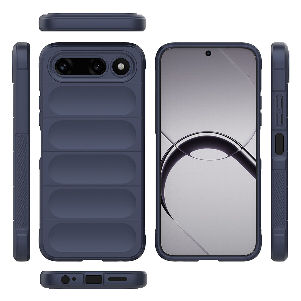 Tecno Spark 50 5G Kılıf Esnek TPU Oyuklu Arka Yüzey Tasarımlı Zore Etnik Silikon Kapak Lacivert