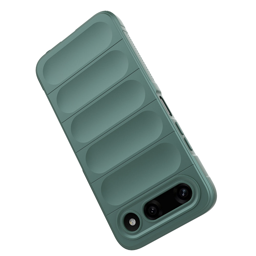 Tecno Spark 50 5G Kılıf Esnek TPU Oyuklu Arka Yüzey Tasarımlı Zore Etnik Silikon Kapak Koyu Yeşil