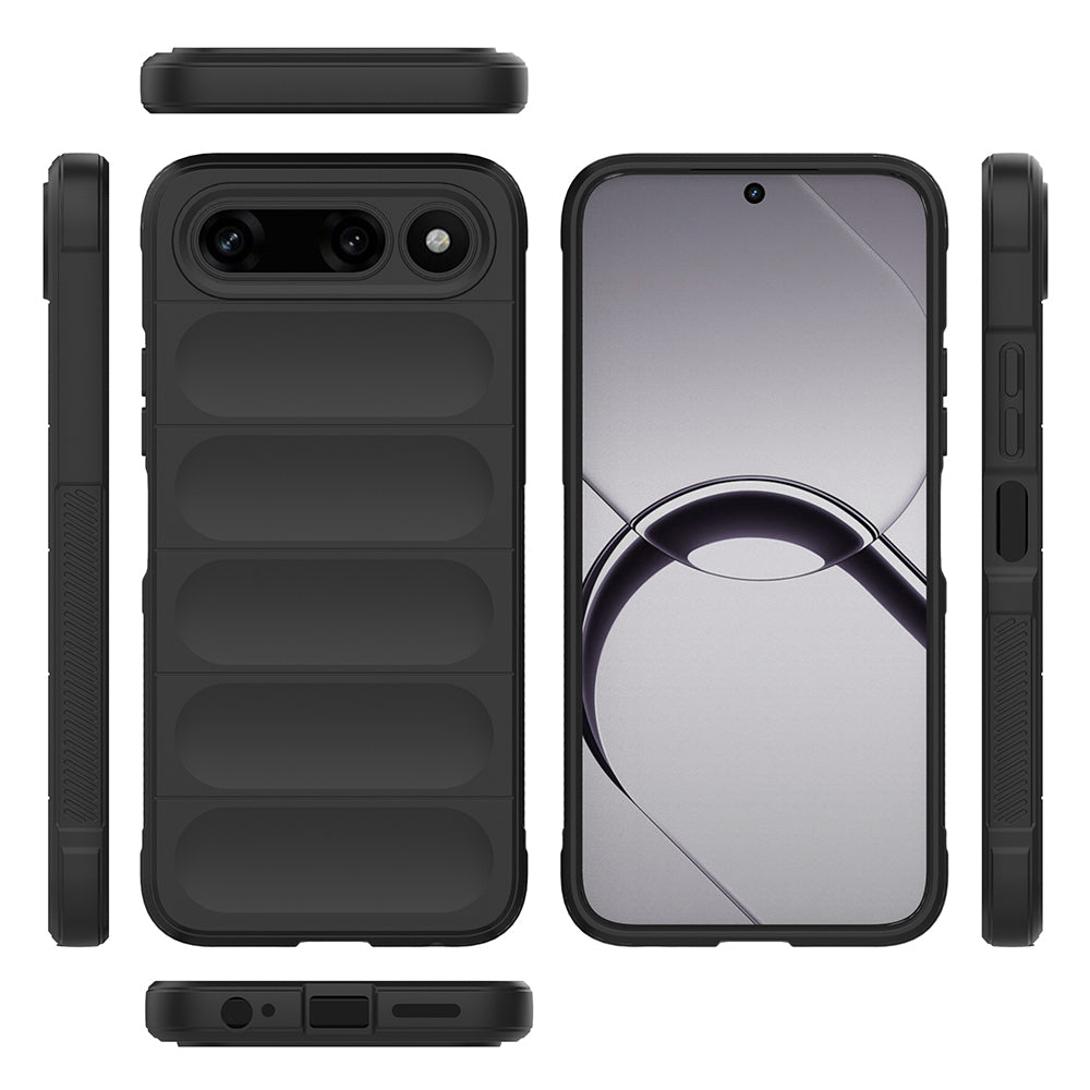 Tecno Spark 50 5G Kılıf Esnek TPU Oyuklu Arka Yüzey Tasarımlı Zore Etnik Silikon Kapak Siyah