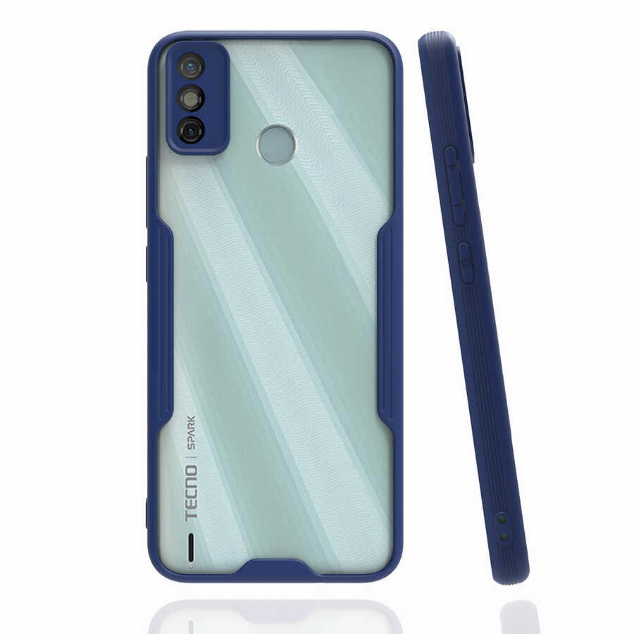 Tecno Spark 6 Go Kılıf Zore Parfe Kapak Lacivert