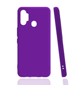 Tecno Spark 7 Pro Kılıf Zore Biye Silikon Mor