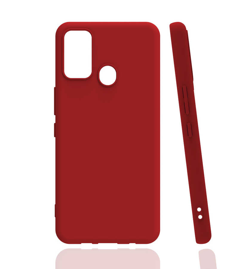 Tecno Spark 7T Kılıf Zore Biye Silikon Kırmızı
