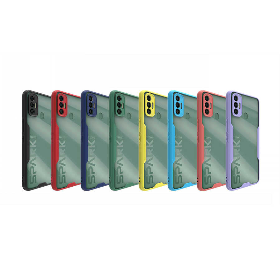 Tecno Spark 7T Kılıf Zore Parfe Kapak Lacivert
