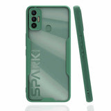 Tecno Spark 7T Kılıf Zore Parfe Kapak Koyu Yeşil