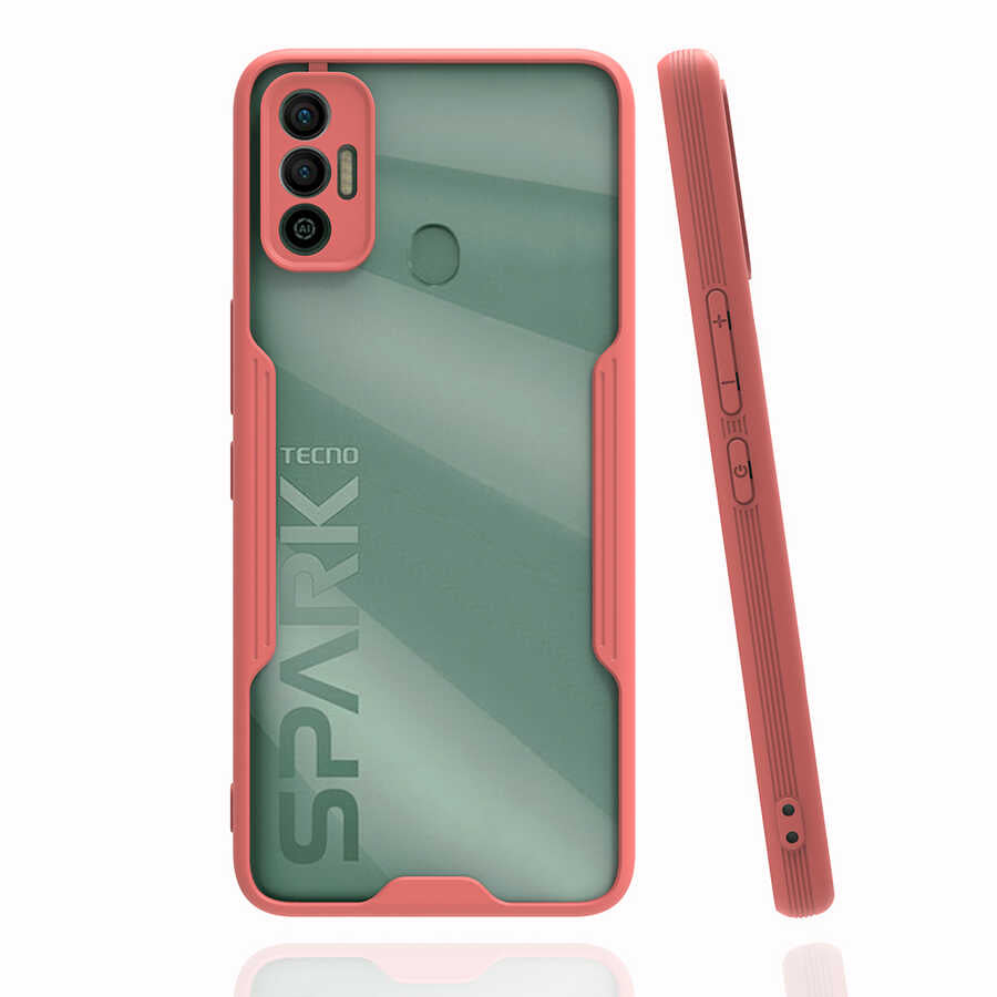Tecno Spark 7T Kılıf Zore Parfe Kapak Pembe