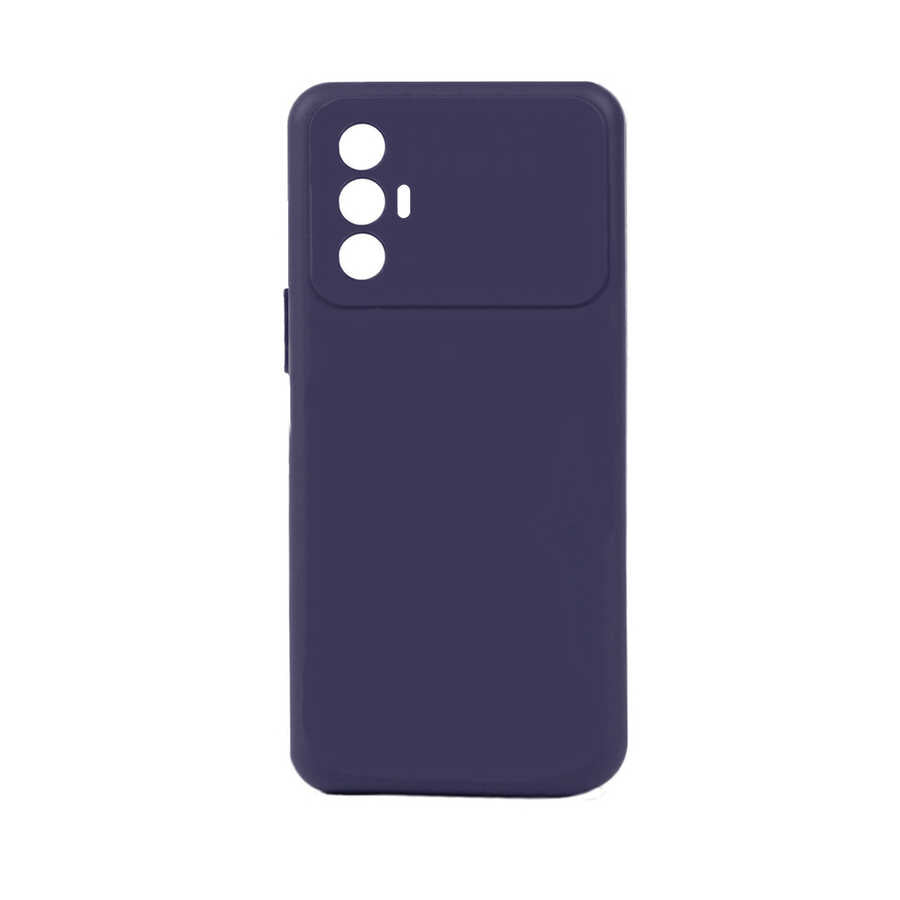 Tecno Spark 8 Pro Kılıf Zore Biye Silikon Lacivert