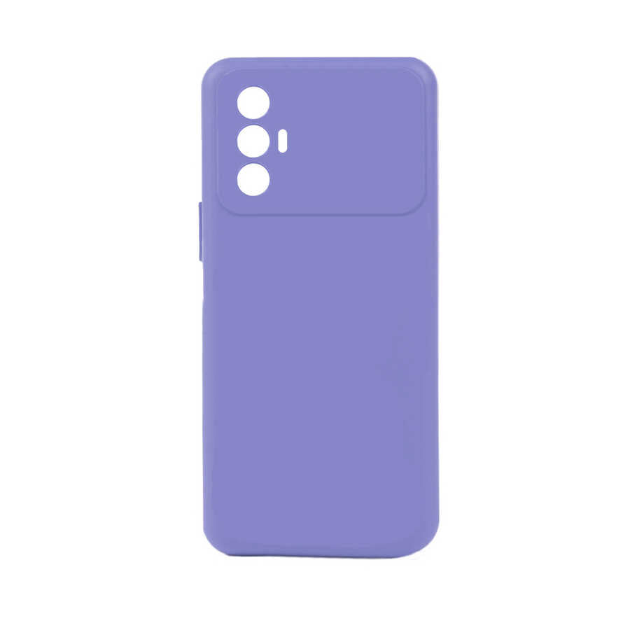 Tecno Spark 8 Pro Kılıf Zore Biye Silikon Lila