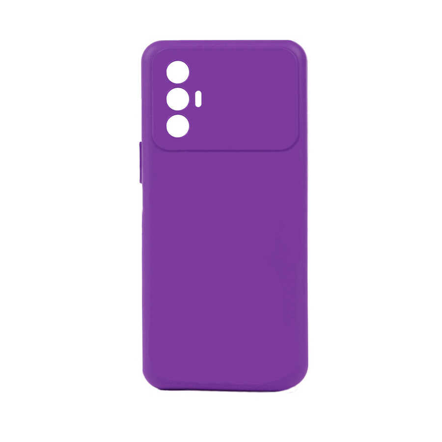 Tecno Spark 8 Pro Kılıf Zore Biye Silikon Mor