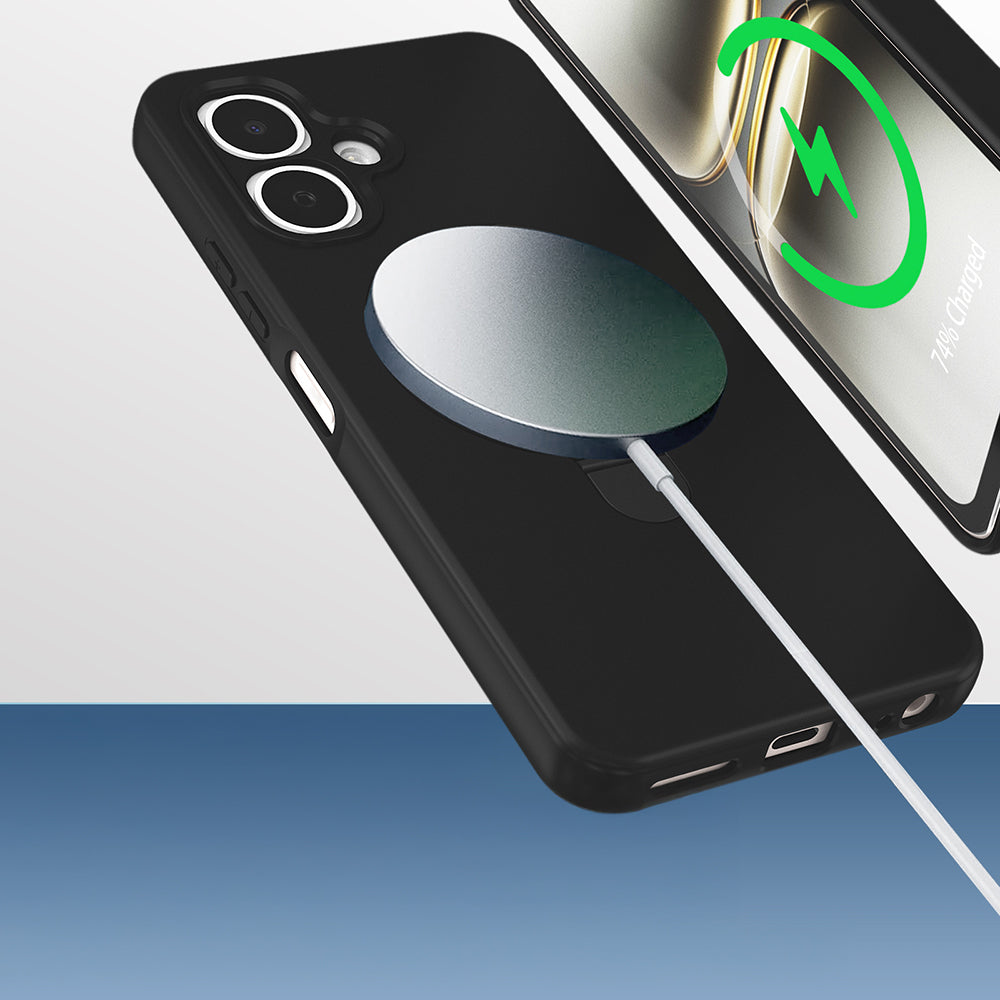 Tecno Spark Go 2 Kılıf M-safe Şarj Özellikli Standlı Zore Samara Kapak Lacivert