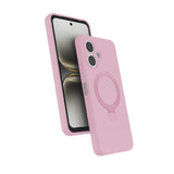 Tecno Spark Go 2 Kılıf M-safe Şarj Özellikli Standlı Zore Samara Kapak Pembe