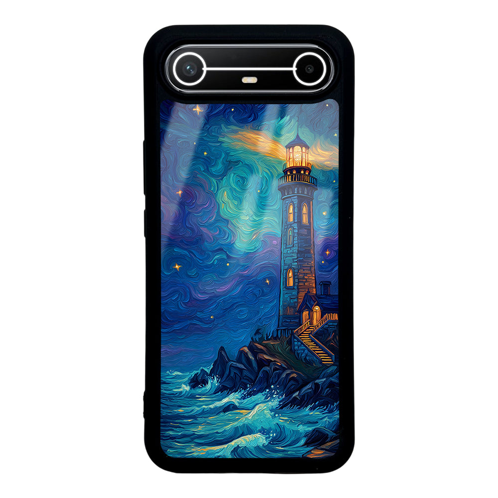 Tecno Spark Slim 5G Kılıf Kamera Korumalı Desenli Lusi Kapak Deniz Feneri