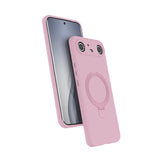 Tecno Spark Slim 5G Kılıf M-safe Şarj Özellikli Standlı Samara Kapak Pembe
