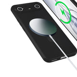 Tecno Spark Slim 5G Kılıf M-safe Şarj Özellikli Standlı Zore Samara Kapak Siyah
