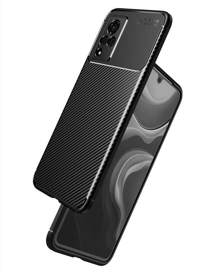 Vivo V21 Kılıf Zore Negro Silikon Kapak Lacivert