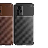 Vivo V21 Kılıf Zore Negro Silikon Kapak Kahverengi