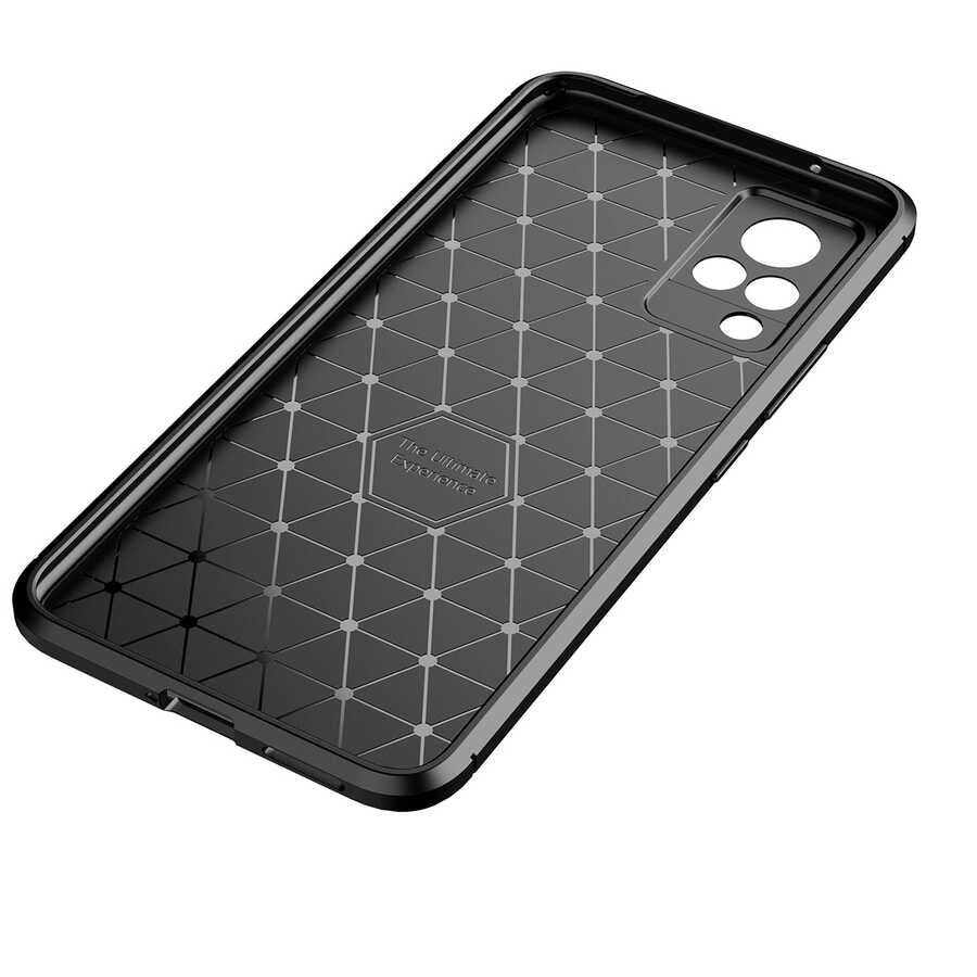 Vivo V21 Kılıf Zore Negro Silikon Kapak Kahverengi