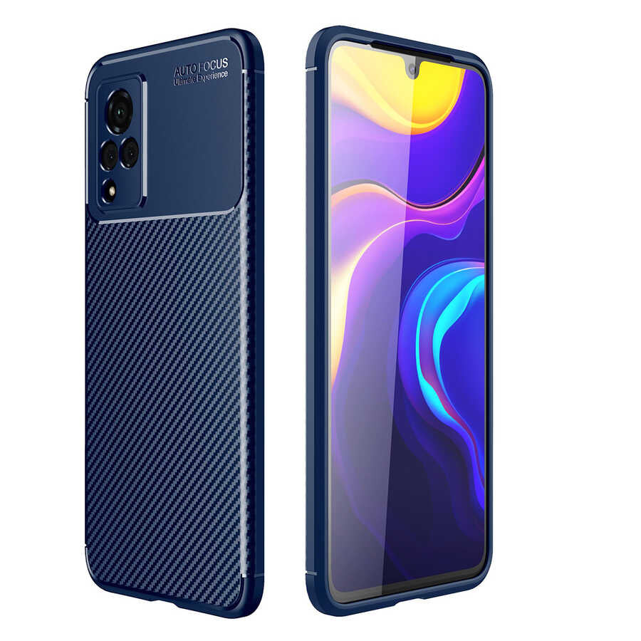 Vivo V21 Kılıf Zore Negro Silikon Kapak Lacivert