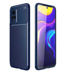 Vivo V21 Kılıf Zore Negro Silikon Kapak Lacivert