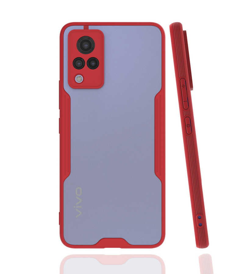 Vivo V21 Kılıf Zore Parfe Kapak Sarı