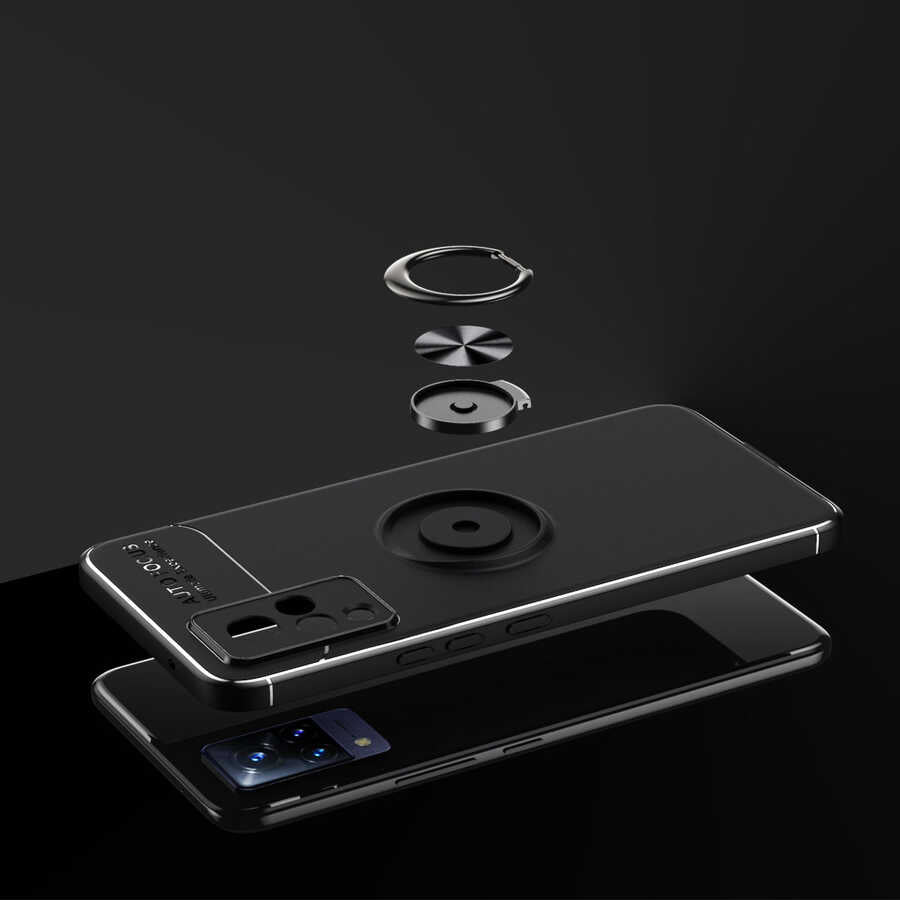 Vivo V21 Kılıf Zore Ravel Silikon Kapak Mavi