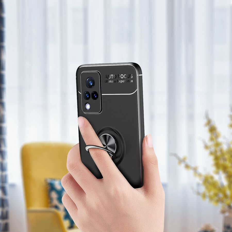 Vivo V21 Kılıf Zore Ravel Silikon Kapak Mavi