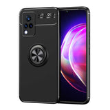 Vivo V21 Kılıf Zore Ravel Silikon Kapak Siyah