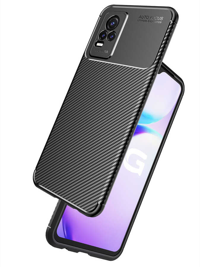 Vivo V21E Kılıf Zore Negro Silikon Kapak Kahverengi