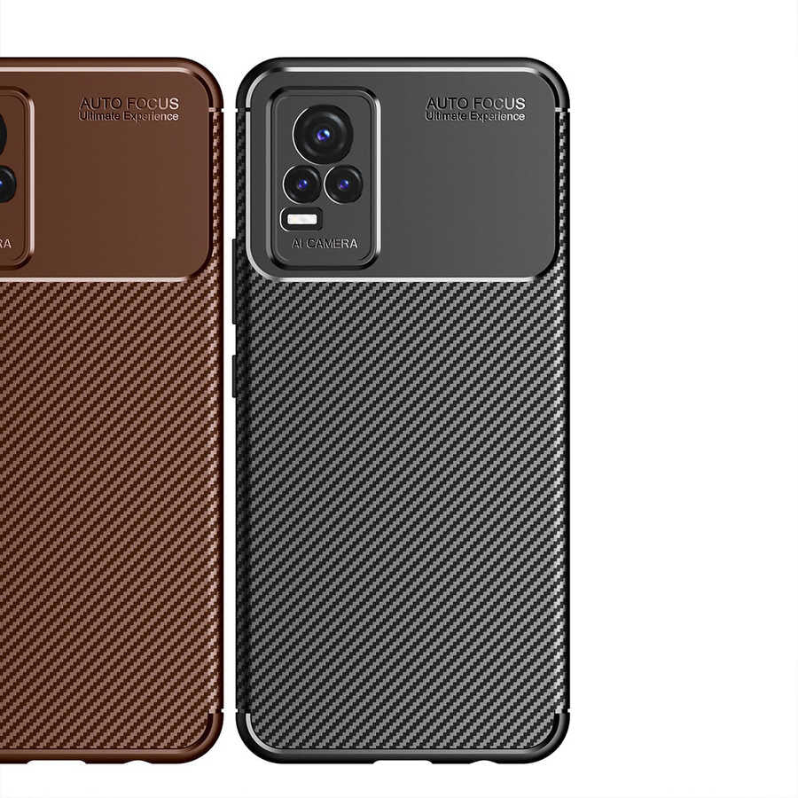 Vivo V21E Kılıf Zore Negro Silikon Kapak Lacivert