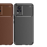 Vivo V21E Kılıf Zore Negro Silikon Kapak Kahverengi