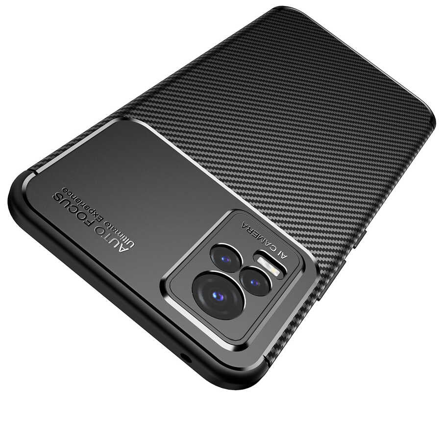 Vivo V21E Kılıf Zore Negro Silikon Kapak Lacivert