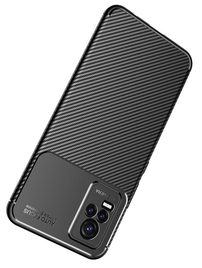 Vivo V21E Kılıf Zore Negro Silikon Kapak Kahverengi
